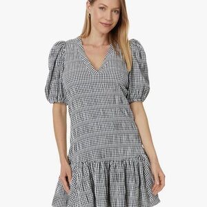 Calvin Klein - Women’s Gingham Print Puff Sleeve Dress - Size 14